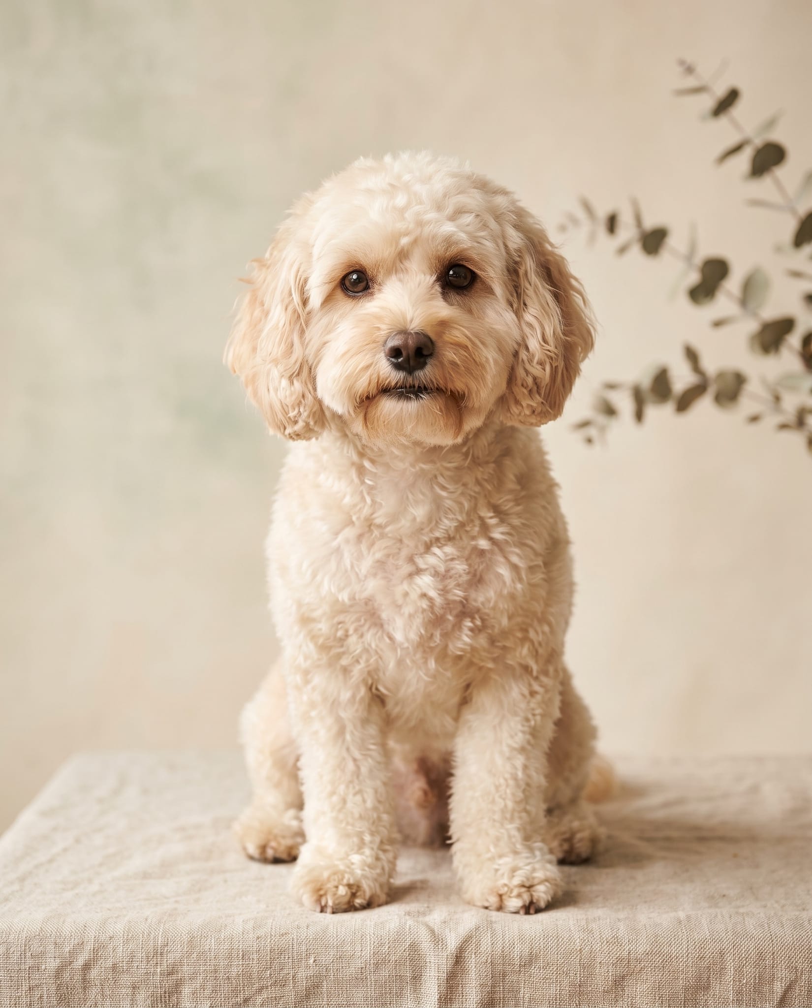 A content, freshly groomed dog